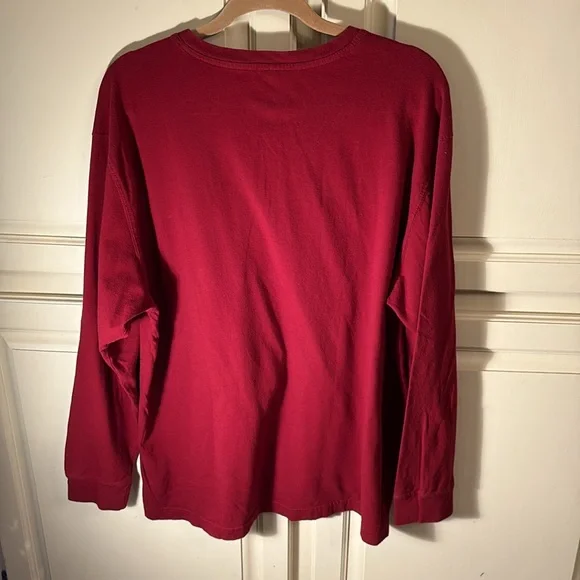 Red Head Men's Dark Red Long Sleeve Henley - Picture 5 of 7